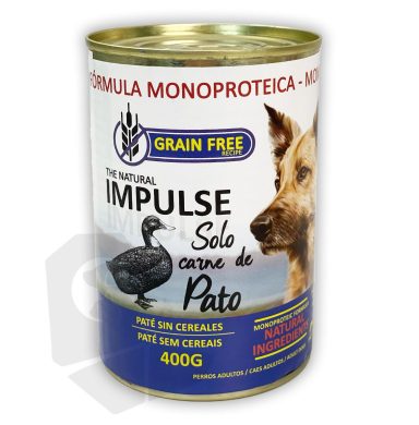 mpulse húmedo 97% paté de pato. Lata de 400g.