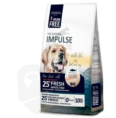 The Natural Impulse Dog Adult pescado blanco GRAIN FREE